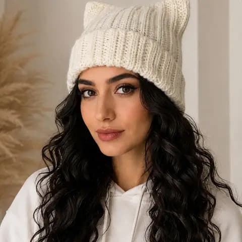 کلاه گربه ای کاموایی